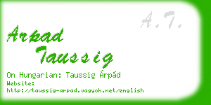 arpad taussig business card